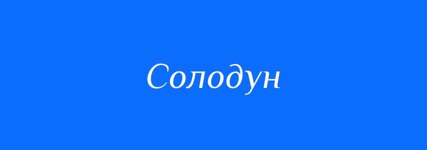 Синоніми до слова Солодун