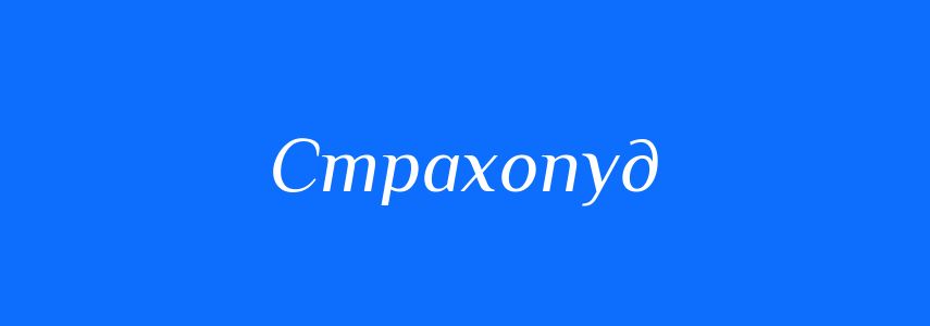 Синоніми до слова Страхопуд