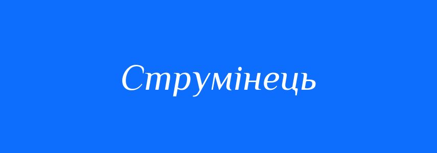 Синоніми до слова Струмінець