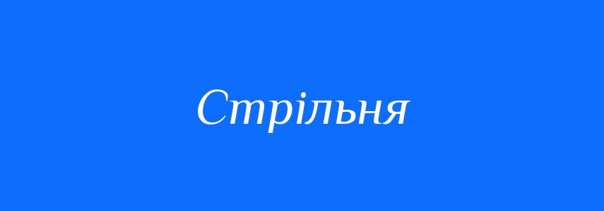 Синоніми до слова Стрільня