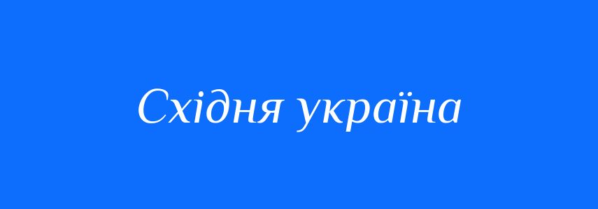 Синоніми до слова Східня україна