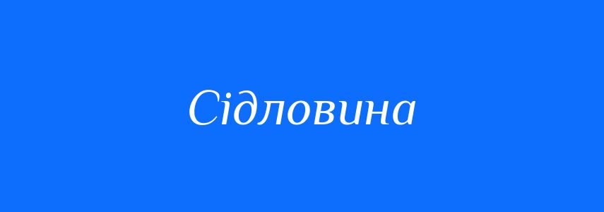 Синоніми до слова Сідловина