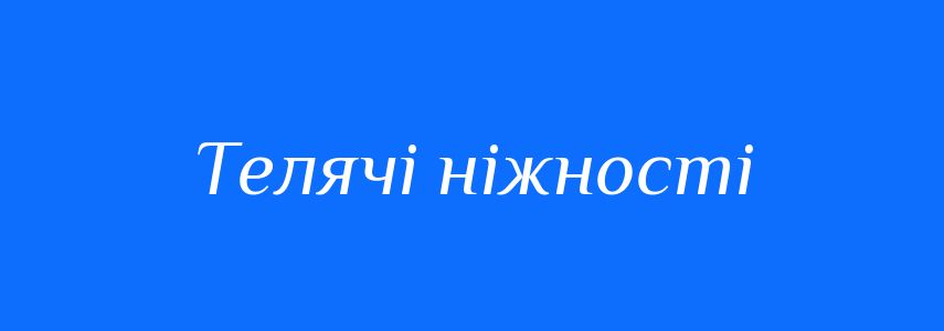 Синоніми до слова Телячі ніжності