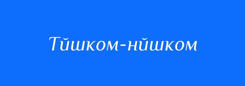 Синоніми до слова Тйшком-нйшком