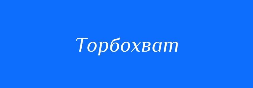 Синоніми до слова Торбохват
