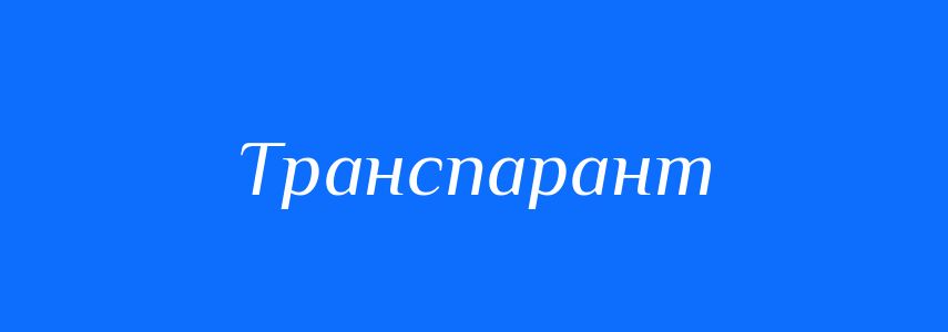 Синоніми до слова Транспарант