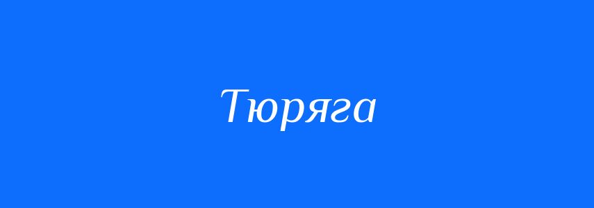 Синоніми до слова Тюряга