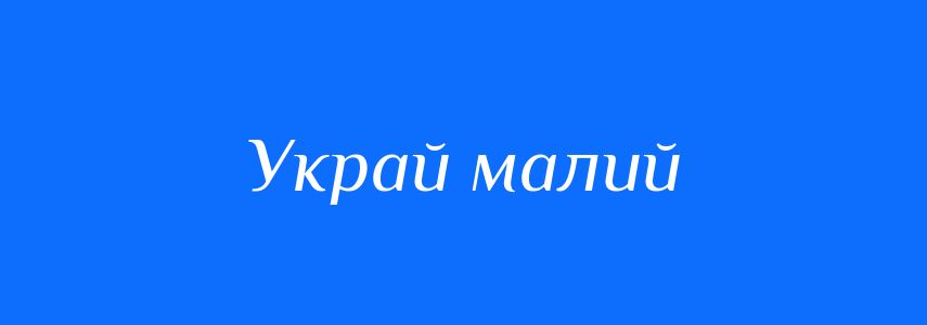 Синоніми до слова Украй малий