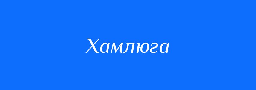 Синоніми до слова Хамлюга