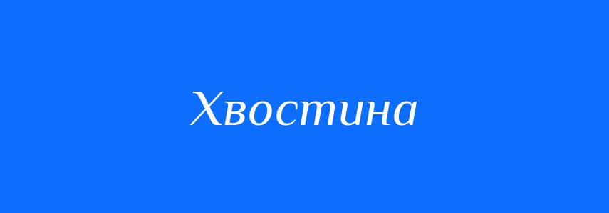 Синоніми до слова Хвостина