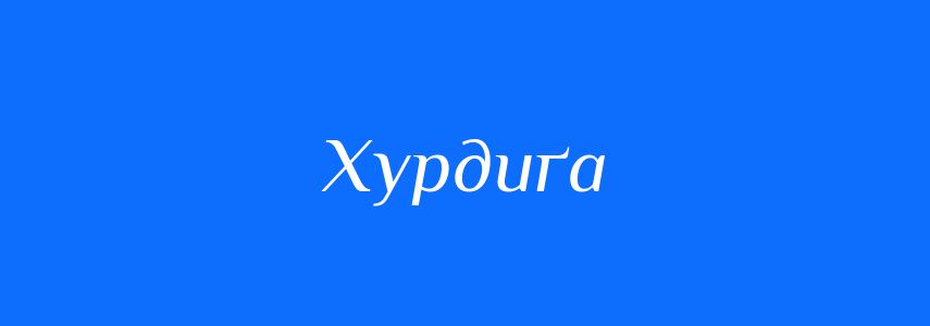 Синоніми до слова Хурдиґа