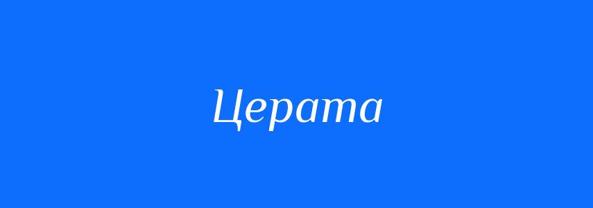 Синоніми до слова Церата