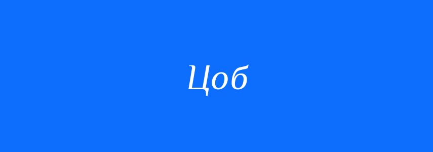 Синоніми до слова Цоб
