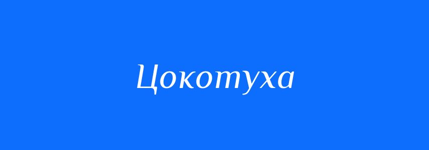 Синоніми до слова Цокотуха