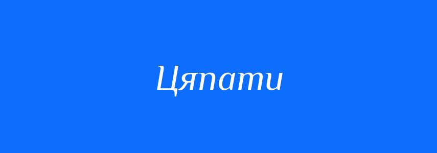 Синоніми до слова Цяпати
