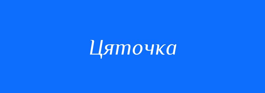 Синоніми до слова Цяточка