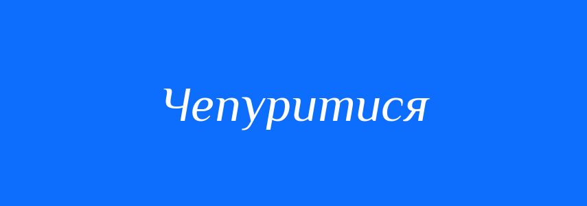 Синоніми до слова Чепуритися