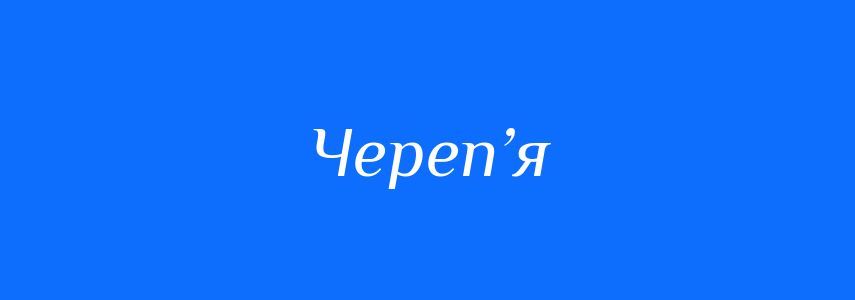 Синоніми до слова Череп’я