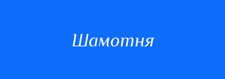 Синоніми до слова Шамотня