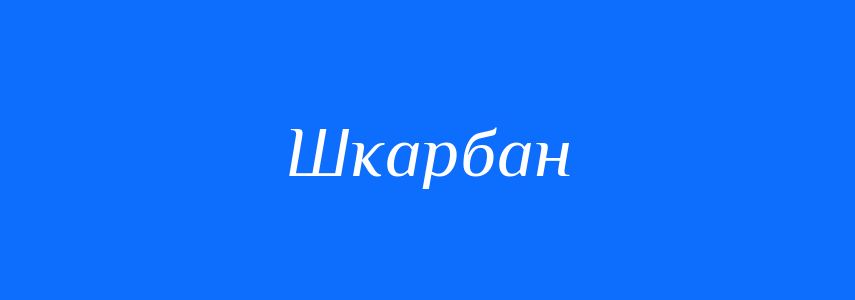 Синоніми до слова Шкарбан
