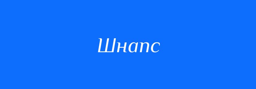 Синоніми до слова Шнапс