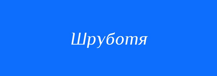 Синоніми до слова Шруботя
