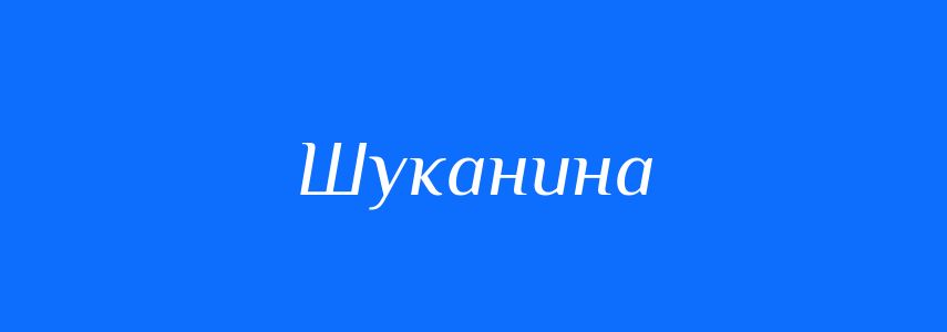Синоніми до слова Шуканина