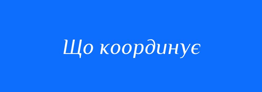Синоніми до слова Що координує