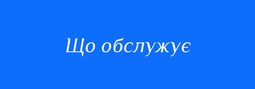 Синоніми до слова Що обслужує