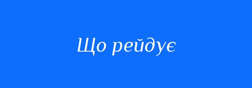 Синоніми до слова Що рейдує