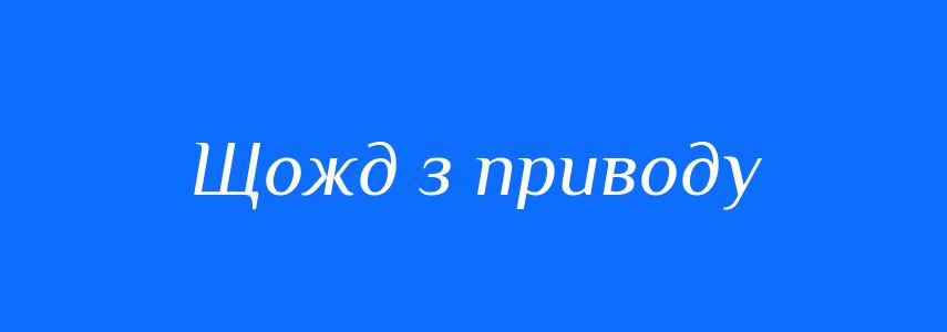 Синоніми до слова Щожд з приводу