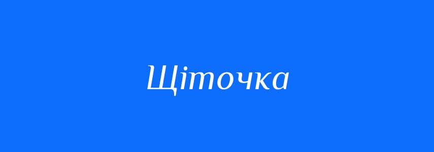 Синоніми до слова Щіточка