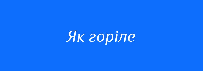 Синоніми до слова Як горіле